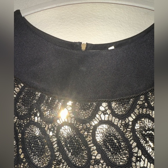 3.1 Phillip Lim women’s gold black lace overlay dress sz 2 cotton silk - Picture 5 of 16